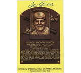 Tom Seaver Signed National Baseball Hall of Fame & Museum HOF Plaque Postcard