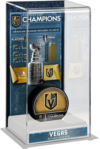 Vegas Golden Knights 2023 Stanley Cup Champs Logo Tall Hockey Puck Case