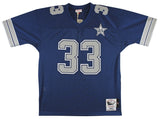 Cowboys Tony Dorsett "3x Insc" Signed Navy Blue M&N Jersey w/ Grey #s BAS Wit