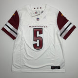 Autographed/Signed Jayden Daniels Commanders White Authentic Jersey Fanatics COA