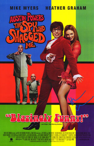Heather Graham Signed Austin Powers Spy Who Shagged Me 11x17 Movie Poster SS COA