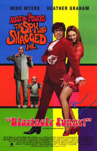 Heather Graham Signed Austin Powers Spy Who Shagged Me 11x17 Movie Poster SS COA