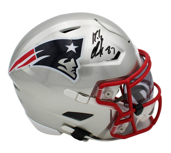 Rob Gronkowski Signed New England Patriots Speed Flex Mid-Size NFL Midi Helmet