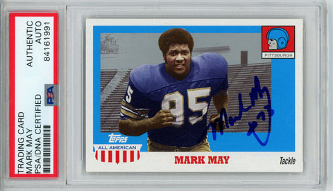 Mark May Autographed 2005 Topps All American Trading Card PSA Slab 32586
