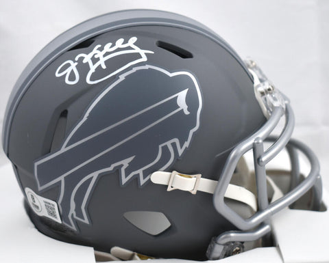 Jim Kelly Autographed Buffalo Bills Slate Speed Mini Helmet-Beckett W Hologram