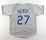 Matt Beaty Signed Royals Jersey (Beckett) Kansas City's 1st Baseman / Outfielder