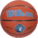 Anthony Edwards Minnesota Timberwolves Signed Wilson Team Logo Basketball