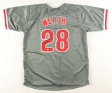 Jayson Werth Signed Philidelphia Phillies Jersey Beckett 2008 World Series Champ
