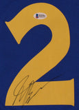 Jordan Bell Signed Golden State Warriors Custom Style Jersey (Beckett COA)