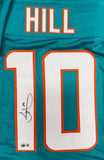 TYREEK HILL - Miami Dolphins - Signed Custom Replica Teal Jersey AUTO - BAS