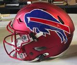 JOSH ALLEN SIGNED BUFFALO BILLS F/S RED EXCLUSIVE SPEEDFLEX HELMET BECKETT QR