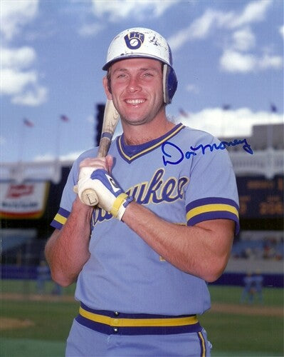 Brewers DON MONEY Signed 8x10 Photo #11 AUTO - 1982 World Series & AL Champ