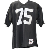 Howie Long Autographed Oakland Raiders M&N Black Jersey 2 Insc. Beckett 49679