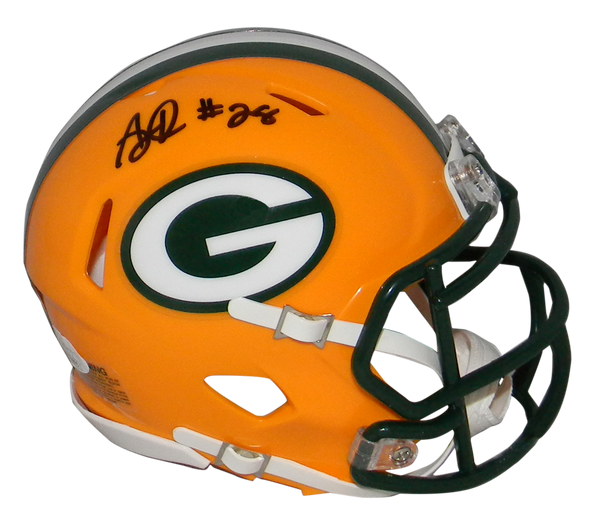 AJ DILLON AUTOGRAPHED SIGNED GREEN BAY PACKERS SPEED MINI HELMET JSA