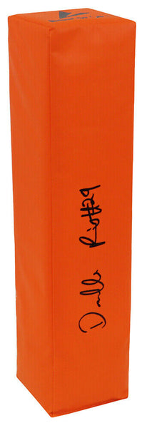 Darrelle Revis (NEW YORK JETS) Signed BSN Orange Endzone Pylon - (SCHWARTZ COA)