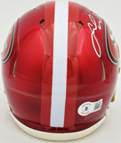 FRED WARNER AUTOGRAPHED 49ERS FLASH RED SPEED MINI HELMET BECKETT WITNESS 226392