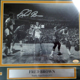 "DOWNTOWN" FRED BROWN AUTOGRAPHED FRAMED 8X10 PHOTO SONICS MCS HOLO 123676