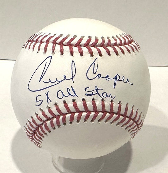 CECIL COOPER - Signed Official MLB Baseball AUTO w/ 5 x All Star - Brewers - BAS