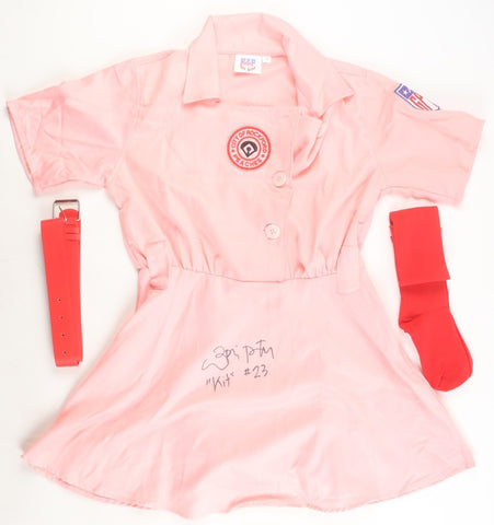 Lori Petty Signed "A League of Their Own" Rockford Peaches Jersey Inscribed Kit