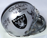 Allen, Biletnikoff, Plunkett Autographed Raiders Speed Mini Helmet w/ SB MVP -