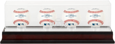 San Francisco Giants Mahogany 4-Baseball Display Case