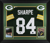 Sterling Sharpe Authentic Signed Green Pro Style Framed Jersey BAS Witnessed