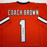 Autographed/Signed Coach Fran Brown Syracuse Orange College Jersey JSA COA