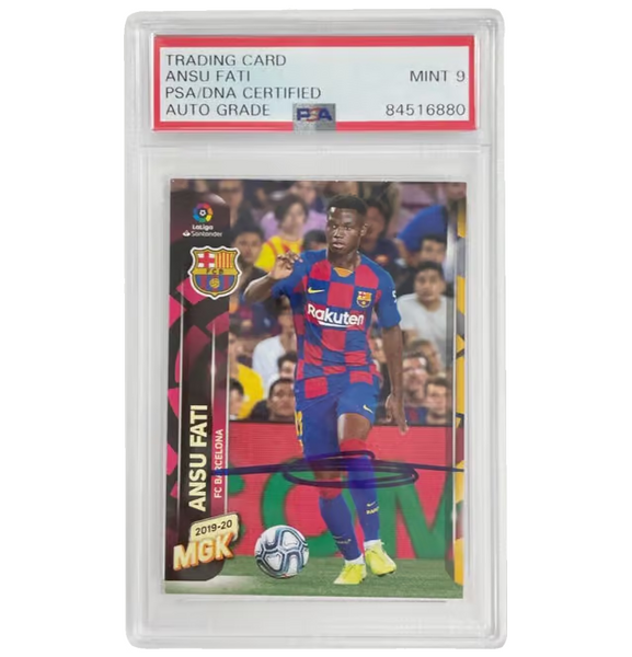 Ansu Fati Signed 2019-20 Panini Megacracks MGK La Liga Rookie - PSA 9 Autograph