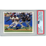 Deion Sanders Autographed/Signed Atlanta Falcons/Braves Trading Card PSA 55184