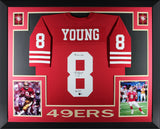Steve Young Signed San Francisco 49ers Mitchell & Ness Framed Jersey HOF Beckett