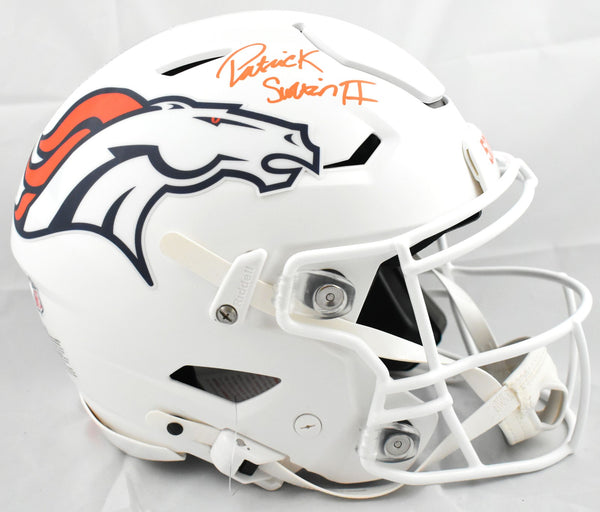 Patrick Surtain II Autographed Broncos F/S ALT 24 Speedflex Helmet - Beckett W