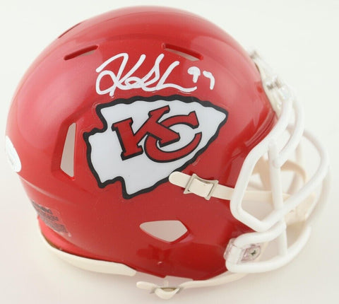 Khalen Saunders Signed Kansas City Chiefs Speed Mini Helmet (JSA COA) 2xSB Champ