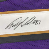 Autographed/Signed ANQUAN BOLDIN Baltimore Purple Jersey Beckett COA