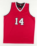 Vinny Del Negro Signed North Carolina State Wolfpack Jersey PSA COA -Point Guard