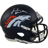 Jonah Elliss Autographed/Signed Denver Broncos Mini Helmet Beckett Witness 58256