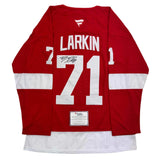 Autographed/Signed Dylan Larkin Detroit Red Wings Hockey Jersey Fanatics COA