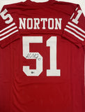 49ers KEN NORTON JR. Signed Custom Replica San Francisco Red Jersey AUTO - BAS