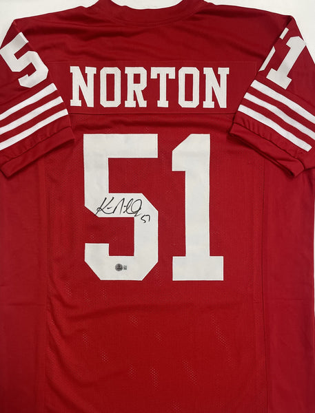 49ers KEN NORTON JR. Signed Custom Replica San Francisco Red Jersey AUTO - BAS