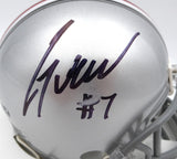 CJ C. J. Stroud Autographed Ohio State Mini Helmet (Smudged) Beckett WN55787