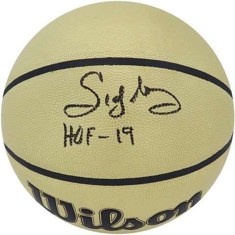 Sidney Moncrief Signed Wilson Gold NBA Basketball w/HOF'19 - (SCHWARTZ COA)