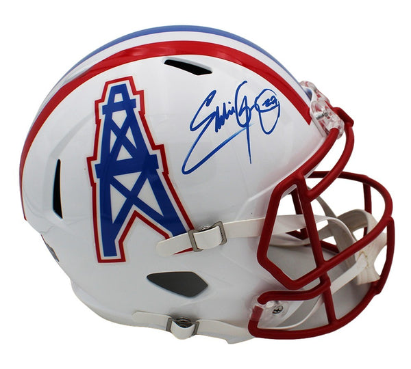 Eddie George Signed Houston Oilers Speed Full Size Throwback NFL Helmet