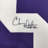 Autographed/Signed Chris Doleman HOF 12 Minnesota Purple Football Jersey JSA COA