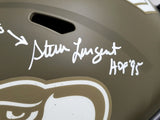 Largent & Zorn Autographed Seahawks Camo Full Size Helmet TD Seahawks!