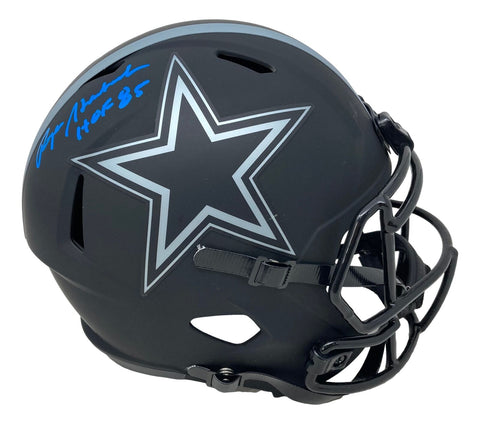 Roger Staubach Signed Dallas Cowboys FS Eclipse Replica Speed Helmet HOF 85 BAS