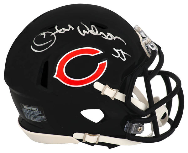 Otis Wilson Signed Chicago Bears Riddell Speed Mini Helmet w/#55 -(SCHWARTZ COA)