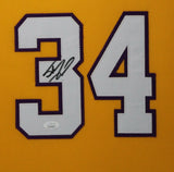 SHAQUILLE O'NEAL (Lakers yellow TOWER) Signed Autographed Framed Jersey Beckett