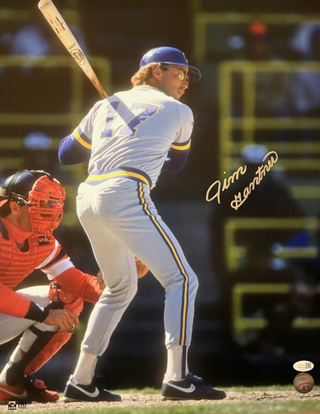 Milw Brewers 1982 AL Champion JIM GANTNER Signed 16x20 Photo #11 AUTO - JSA