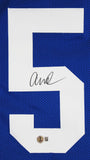 Abdul Carter Authentic Signed Blue Pro Style Jersey Autographed BAS Witnessed