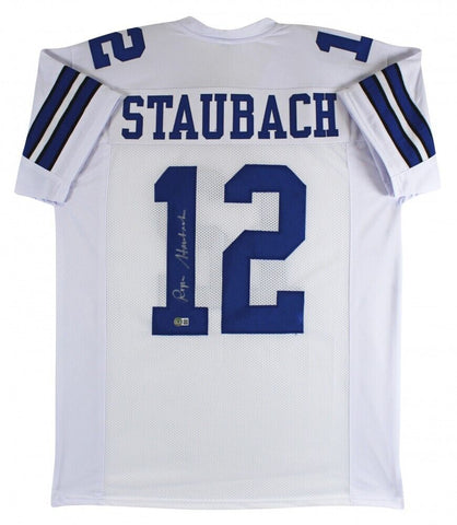 Roger Staubach Signed Dallas Cowboys Jersey (Beckett) 2xSuper Bowl Champion QB