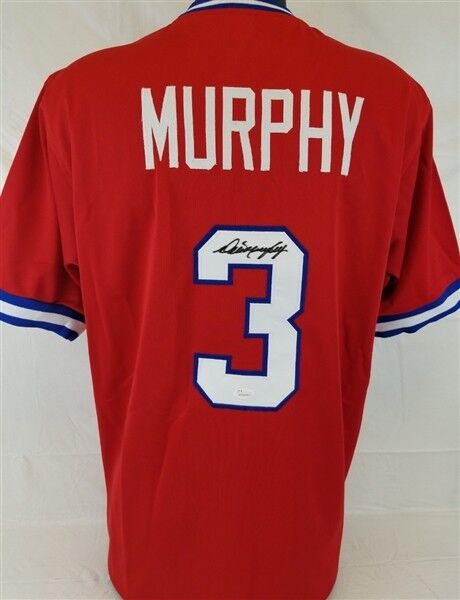 Dale Murphy Signed Atlanta Braves Red Jersey (JSA COA) 2xN.L. MVP (1982,1983)